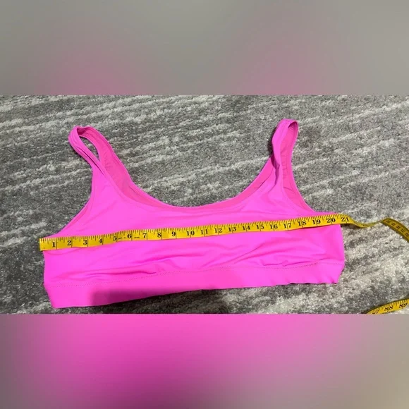 Skims Swim Neon Pink Swim Top Stretchy Scoop Neck Plus Sz 4X Beach Pool Vacation - Picture 4 of 5